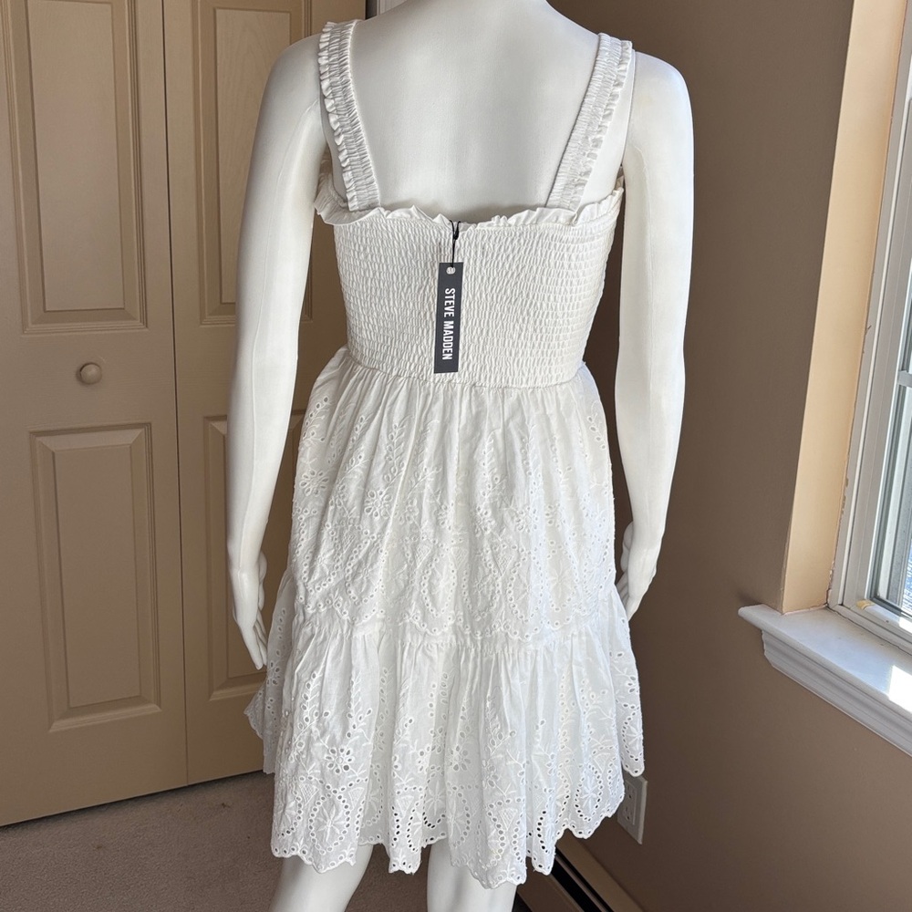 NWT STEVE MADDEN white eyelet dress - Picture 6 of 8